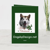 Alaskan Malamute kerstcadeaus Feestdagen Kaart (Achterkant)