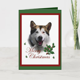Alaskan Malamute kerstcadeaus Feestdagen Kaart