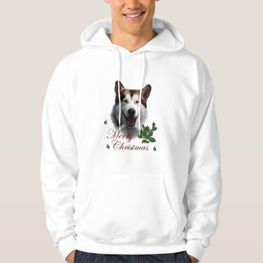 Alaskan Malamute kerstcadeaus Hoodie (Voorkant)