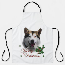Alaskan Malamute kerstcadeaus Schort