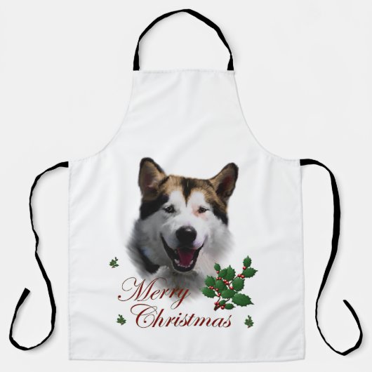 Alaskan Malamute kerstcadeaus Schort (Voorkant)