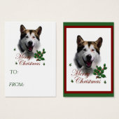 Alaskan Malamute kerstcadeautassen Visitekaartjes (Voorkant /achterkant)