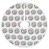 Alaskan Malamute Kerstkrans feestelijke pup Kerstboom Rok (Voorkant)