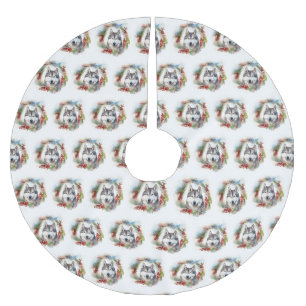 Alaskan Malamute Kerstkrans feestelijke pup Kerstboom Rok