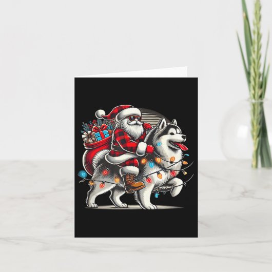 Alaskan Malamute Kerstmis Alaskan Malamute L Kaart (Voorkant)