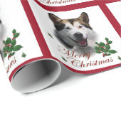 Alaskan Malamute Kerstmis Cadeaupapier (Rol Hoek)