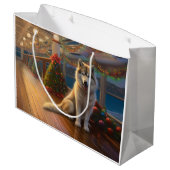 Alaskan Malamute Kerstmis Cruise: Pawsome Holiday Groot Cadeauzakje (Achterkant Gekanteld)