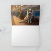 Alaskan Malamute Kerstmis Cruise: Pawsome Holiday Kaart (Binnen)