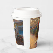 Alaskan Malamute Kerstmis Cruise: Pawsome Holiday Papieren Bekers (Rechts)