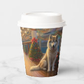 Alaskan Malamute Kerstmis Cruise: Pawsome Holiday Papieren Bekers (Voorkant)