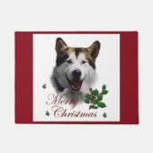 Alaskan Malamute Kerstmis Deurmat (Voorkant)