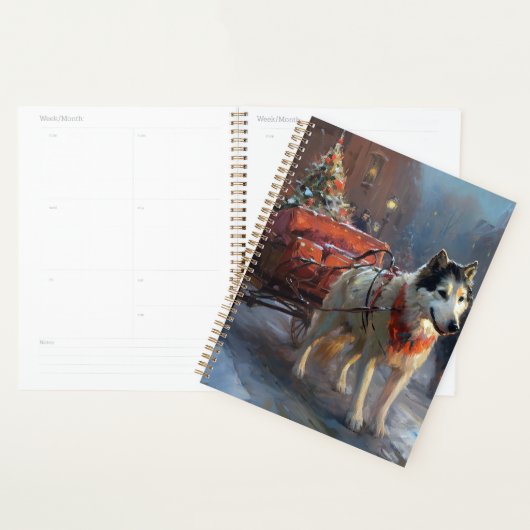 Alaskan Malamute Kerstmis Feestelijk Seizoen Planner (Display)
