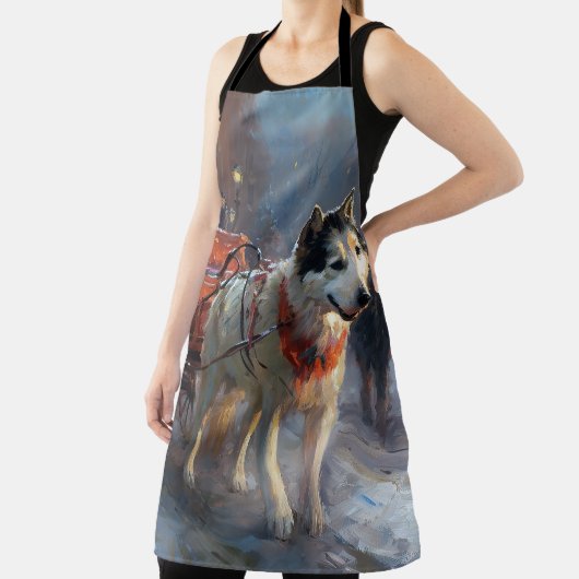 Alaskan Malamute Kerstmis Feestelijk Seizoen Schort (Insitu)