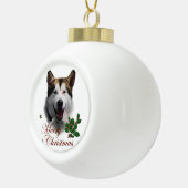 Alaskan Malamute Kerstmis Keramische Bal Ornament (Rechts)