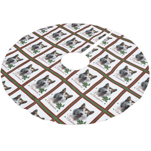 Alaskan Malamute Kerstmis Kerstboom Rok (Gekanteld)