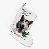 Alaskan Malamute Kerstmis Kleine Kerstsok (Voorkant (Hangend))
