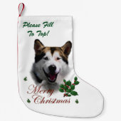 Alaskan Malamute Kerstmis Kleine Kerstsok (Voorkant)