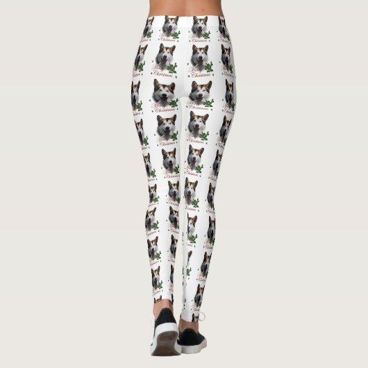 Alaskan Malamute Kerstmis Leggings (Achterkant)
