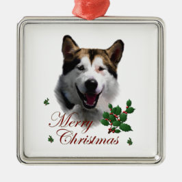 Alaskan Malamute Kerstmis Metalen Ornament