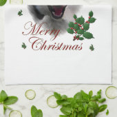 Alaskan Malamute Kerstmis Theedoek (Gevouwen)