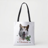 Alaskan Malamute Kerstmis Tote Bag (Voorkant)