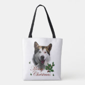 Alaskan Malamute Kerstmis Tote Bag (Achterkant)