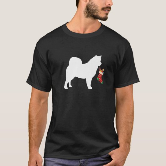 Alaskan Malamute Kerststalling Stuffer Dog T-shirt (Voorkant)
