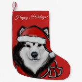 Alaskan Malamute  Kleine Kerstsok (Voorkant)