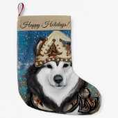 Alaskan Malamute Kleine Kerstsok (Voorkant)