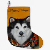 Alaskan Malamute Kleine Kerstsok (Voorkant)