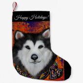 Alaskan Malamute  Kleine Kerstsok (Voorkant)