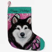 Alaskan Malamute Kleine Kerstsok (Voorkant)