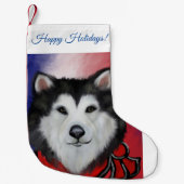 Alaskan Malamute Kleine Kerstsok (Voorkant)