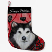 Alaskan Malamute Kleine Kerstsok (Voorkant)