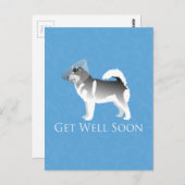 Alaskan Malamute krijgt snel een goed ontwerp Briefkaart (Voorkant / Achterkant)