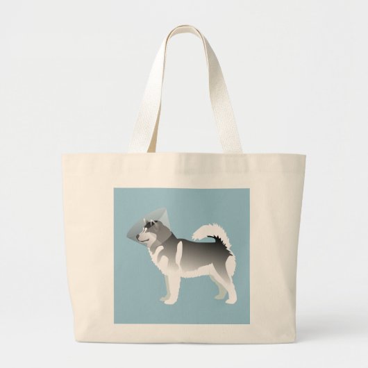 Alaskan Malamute krijgt snel een goed ontwerp Grote Tote Bag (Voorkant)