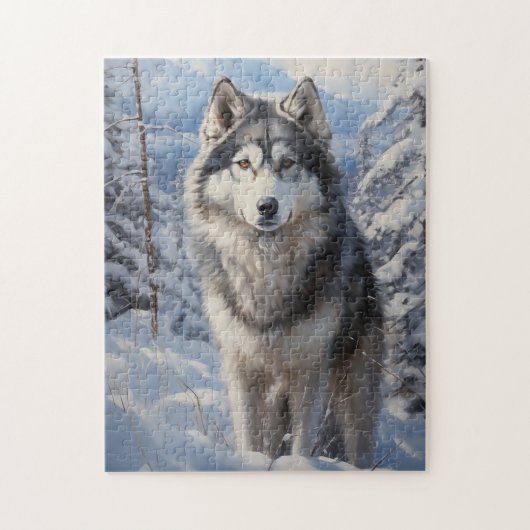 Alaskan Malamute Legpuzzel (Verticaal)