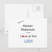 Alaskan Malamute Lick Design Briefkaart (Voorkant / Achterkant)
