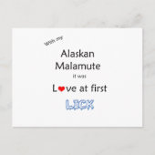 Alaskan Malamute Lick Design Briefkaart (Voorkant)