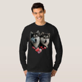 Alaskan Malamute Love Heart on Alaskan Malamute   T-shirt (Voorkant volledig)