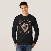 Alaskan Malamute Love Valentines Day Alaskan Malam T-shirt (Voorkant volledig)