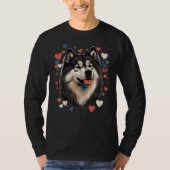 Alaskan Malamute Love Valentines Day Alaskan Malam T-shirt (Voorkant)