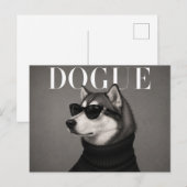 Alaskan Malamute Luxe Mode Editorial Briefkaart (Voorkant / Achterkant)
