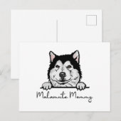 Alaskan Malamute mama Briefkaart (Voorkant / Achterkant)