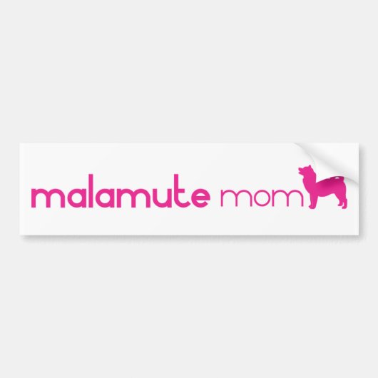 Alaskan Malamute Mama Bumpersticker (Voorkant)