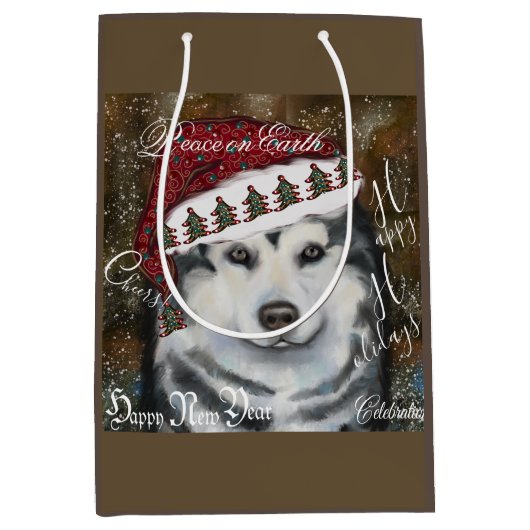 Alaskan Malamute Medium Cadeauzakje (Voorkant)