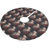 Alaskan Malamute met Kerstman Kerstmis Kerstboom Rok (Gekanteld)