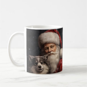 Alaskan Malamute met Kerstman Kerstmis Koffiemok