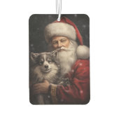 Alaskan Malamute met Kerstman Kerstmis Luchtverfrisser (Achterkant)