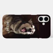 Alaskan Malamute met open mondfoto Case-Mate iPhone Case (Achterkant (horizontaal))